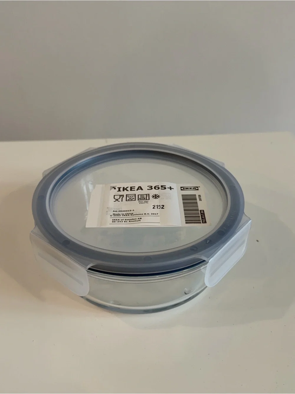IKEA 365+ Round Glass Food Container 14 oz 400ml With Lid 503.591.95